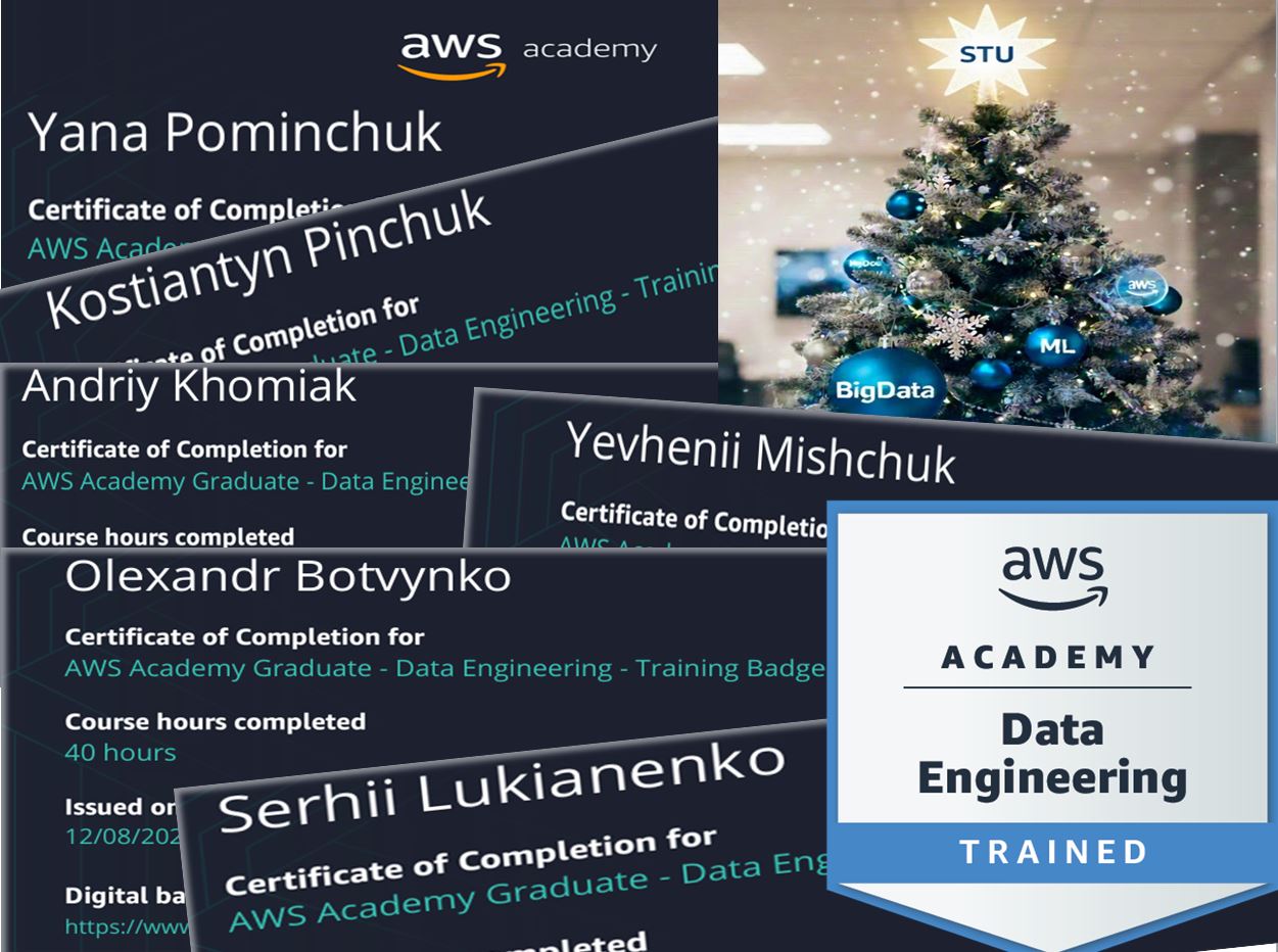 Студенти груп КМІ-25-1 та КМІз-25-1 отримали сертифікати від міжнародної освітньої програми Amazon Web Services Academy